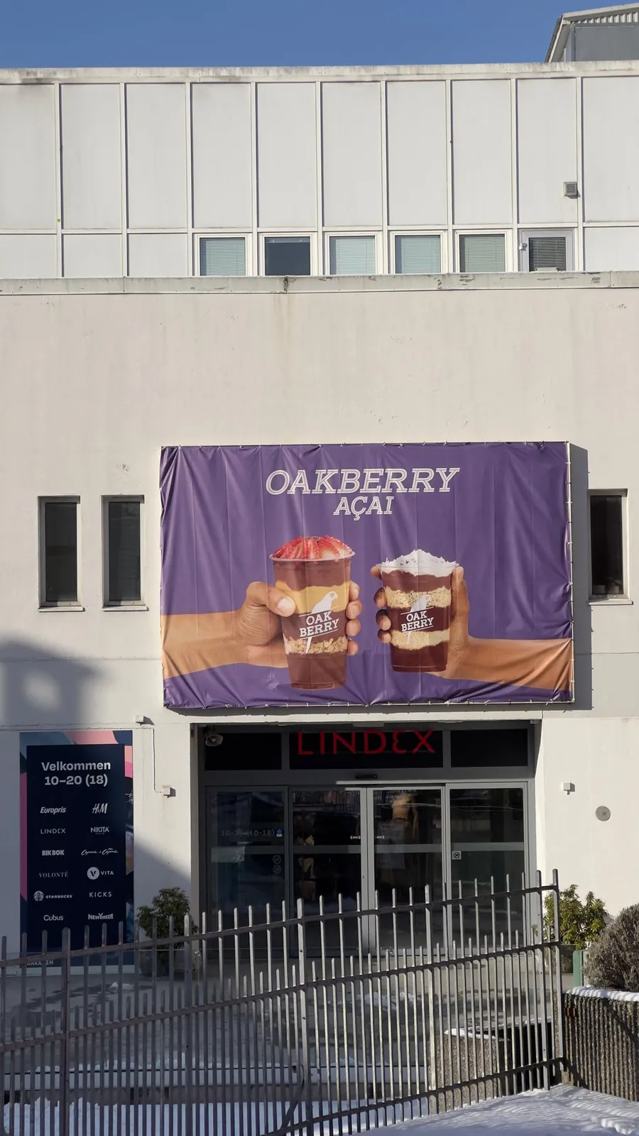 OAKBERRY-butikken Arkaden sett utenfra